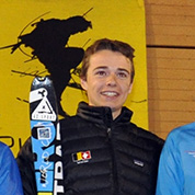 Maximilien Drion in gold at Pierra Menta